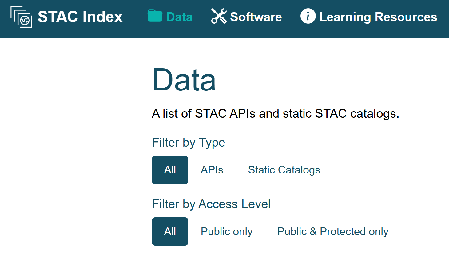 STAC Index preview