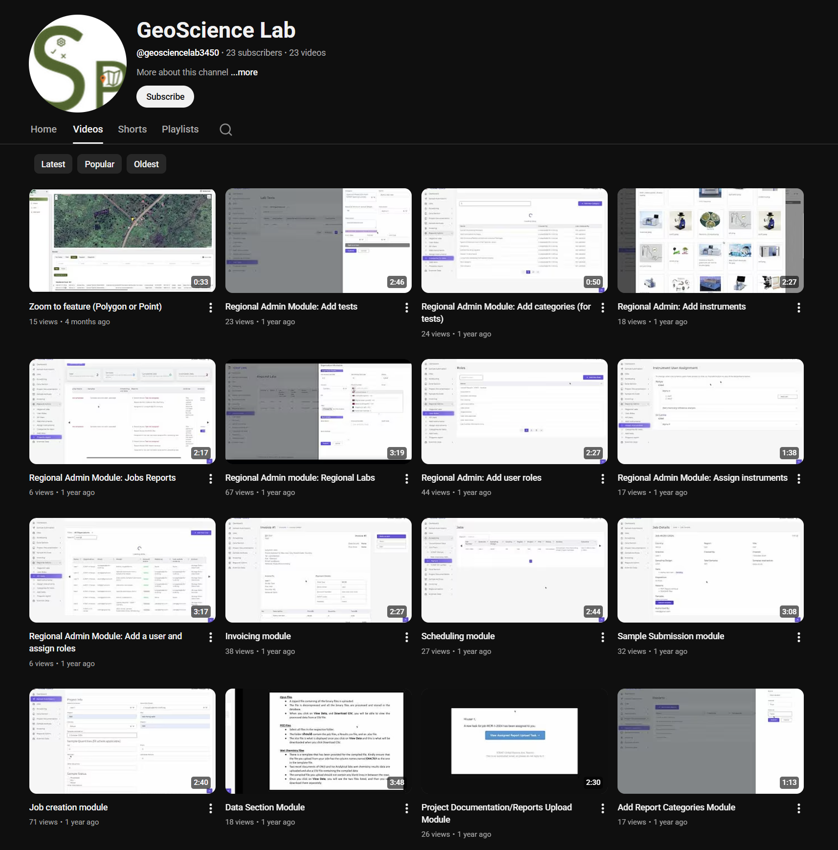 Regreening App video tutorials